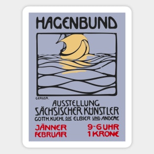 Vintage Exhibition Poster - Hagenbund Saxon Artists - 1930's Retro Magnet